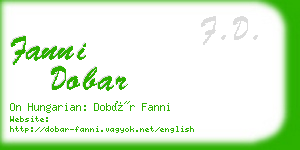 fanni dobar business card